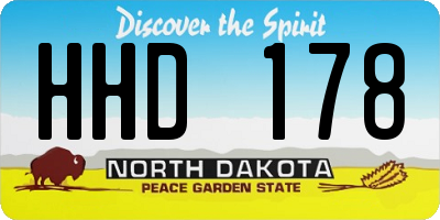 ND license plate HHD178