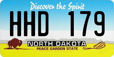 ND license plate HHD179
