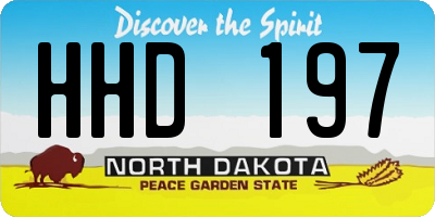 ND license plate HHD197