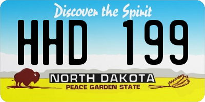 ND license plate HHD199