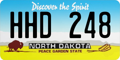 ND license plate HHD248