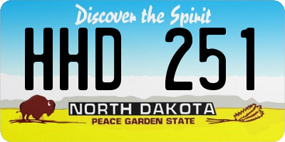 ND license plate HHD251