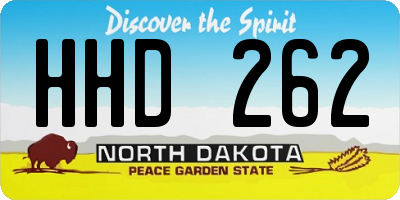 ND license plate HHD262