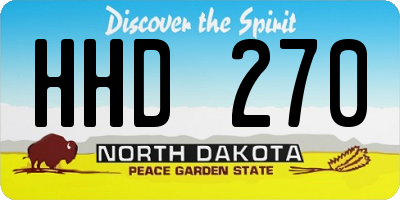 ND license plate HHD270