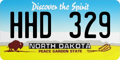 ND license plate HHD329