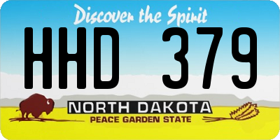 ND license plate HHD379