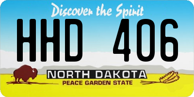 ND license plate HHD406