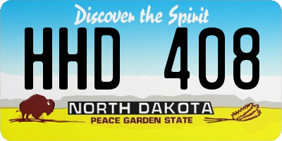 ND license plate HHD408