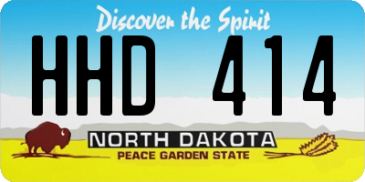ND license plate HHD414
