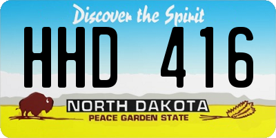 ND license plate HHD416