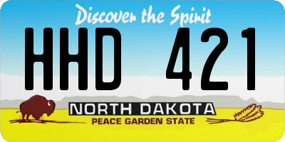 ND license plate HHD421