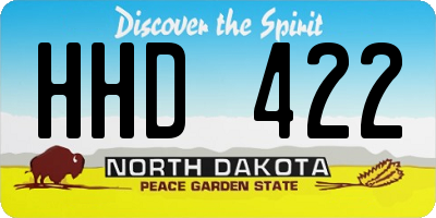 ND license plate HHD422
