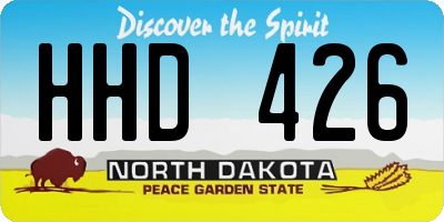 ND license plate HHD426