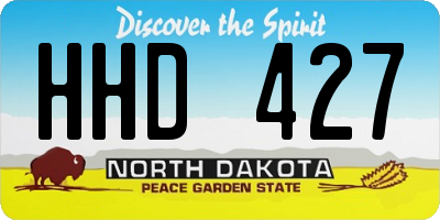 ND license plate HHD427