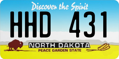 ND license plate HHD431