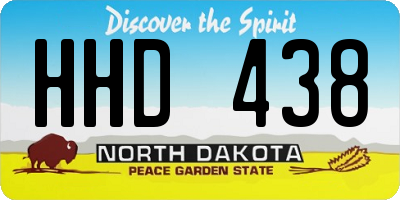 ND license plate HHD438