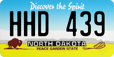 ND license plate HHD439