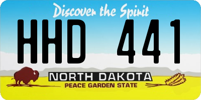 ND license plate HHD441