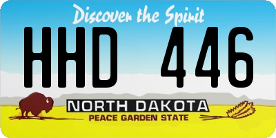 ND license plate HHD446