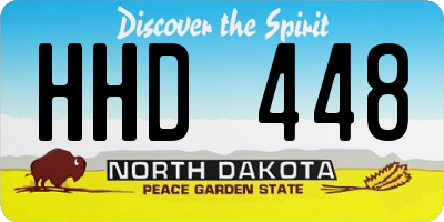 ND license plate HHD448