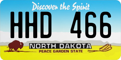ND license plate HHD466