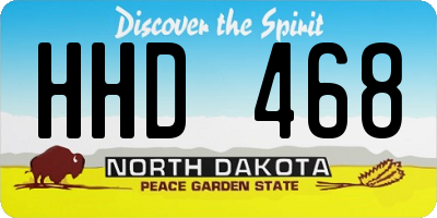ND license plate HHD468
