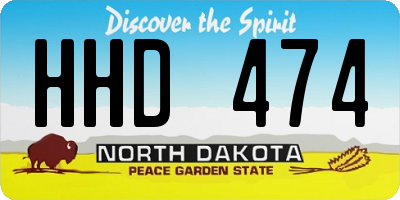 ND license plate HHD474