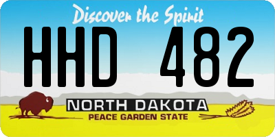 ND license plate HHD482