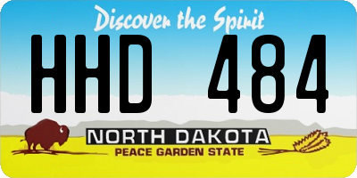 ND license plate HHD484
