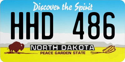 ND license plate HHD486