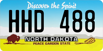 ND license plate HHD488