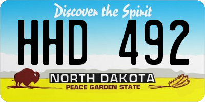 ND license plate HHD492