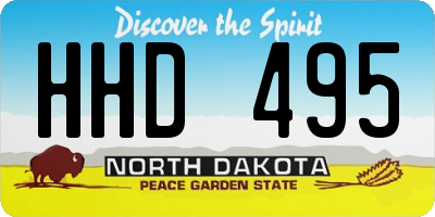 ND license plate HHD495
