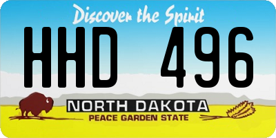ND license plate HHD496