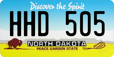 ND license plate HHD505