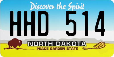 ND license plate HHD514