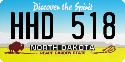 ND license plate HHD518