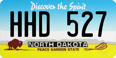 ND license plate HHD527