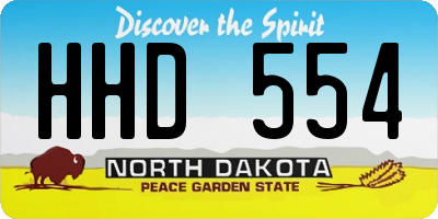 ND license plate HHD554