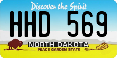ND license plate HHD569
