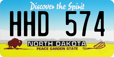 ND license plate HHD574