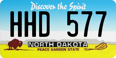 ND license plate HHD577