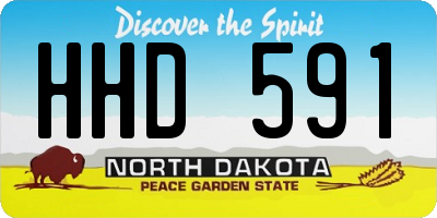 ND license plate HHD591