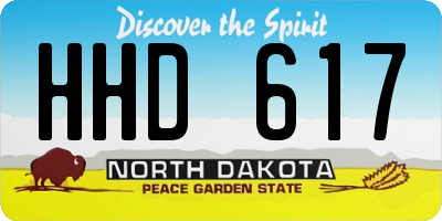 ND license plate HHD617