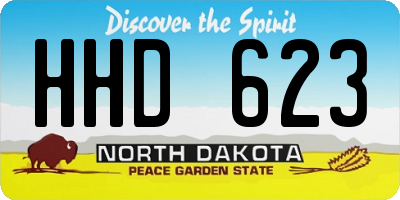 ND license plate HHD623
