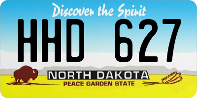 ND license plate HHD627
