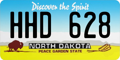 ND license plate HHD628