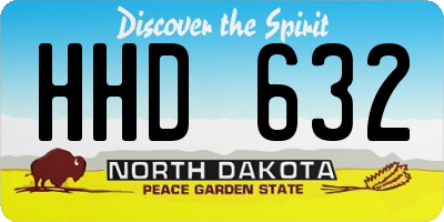 ND license plate HHD632