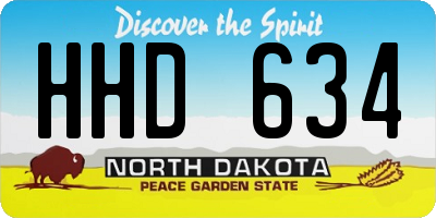 ND license plate HHD634