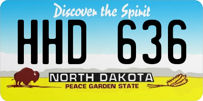 ND license plate HHD636